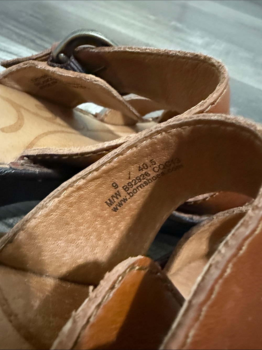 Born Charlotta Brown Leather Platform Sandals with Buckle - Picture 5 of 6